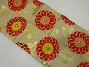 アンティーク　菊模様織り出し子供帯（材料）